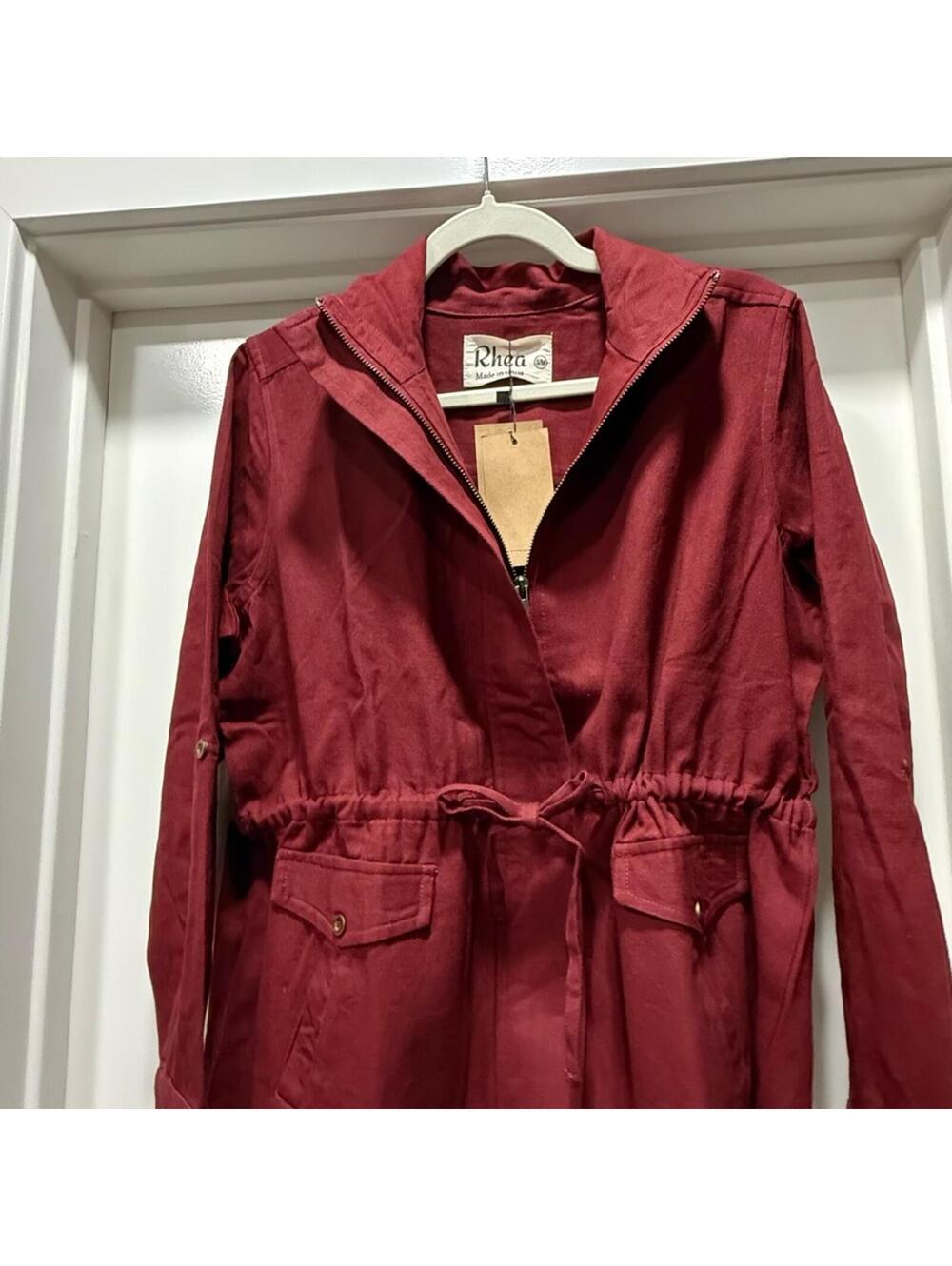 Rhea Women's Utility Jacket in Rich Red